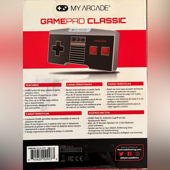 ❤️ New My Arcade GamePad Classic Wireless Control NES Classic Edition Wii Wii U - Picture 4 of 4